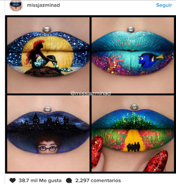 Jazmina Daniel, la increíble maquilladora que convierte los labios en obras de arte