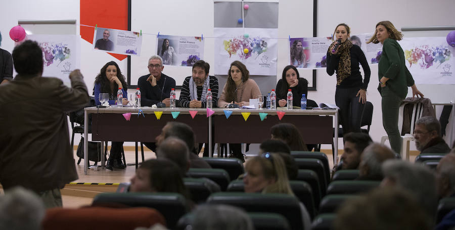 Podemos escenifica sus diferencias en Málaga
