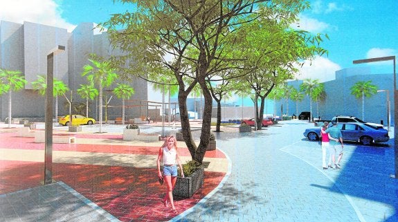 Comienza la remodelación de Divina Pastora con obras en las plazas de la Iglesia y Paco Cantos