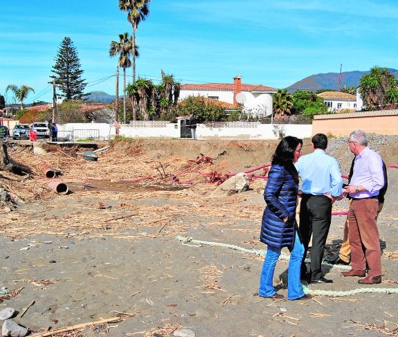 Las obras de emergencia en Estepona tras el temporal comenzarán el lunes en Arroyo Vaquero