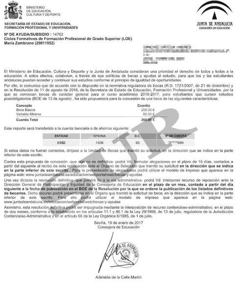 Cientos de estudiantes de FP ven reducida su beca al convalidar asignaturas