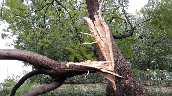 El tornado que azotó Fuengirola