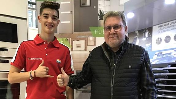 Rufino Florido, en el Mundial júnior de Moto3