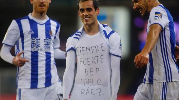 Juanmi dedica su gol a Pablo Ráez