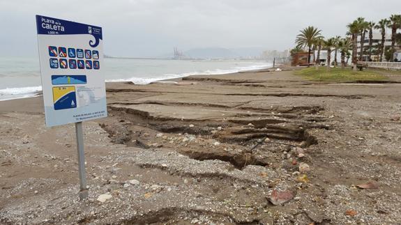 El Gobierno destina 450.000 euros para reparar los daños del temporal en la costa malagueña