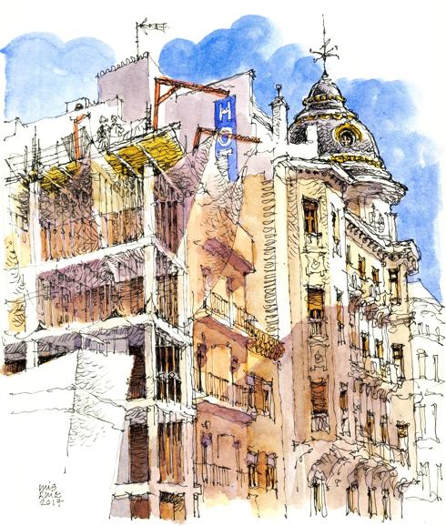 Málaga a trazos: El chirrido de una radial