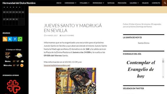 Polémica por que una cofradía de Málaga organiza una excursión para ver el Jueves Santo en Sevilla