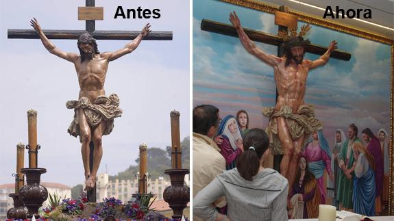 El Cristo de la Crucifixión de Málaga luce nueva policromía