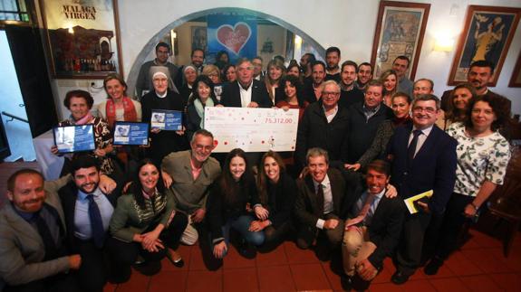 El II Día Pimpi Solidario entrega los 75.000 euros recaudados a 16 ONG de Málaga