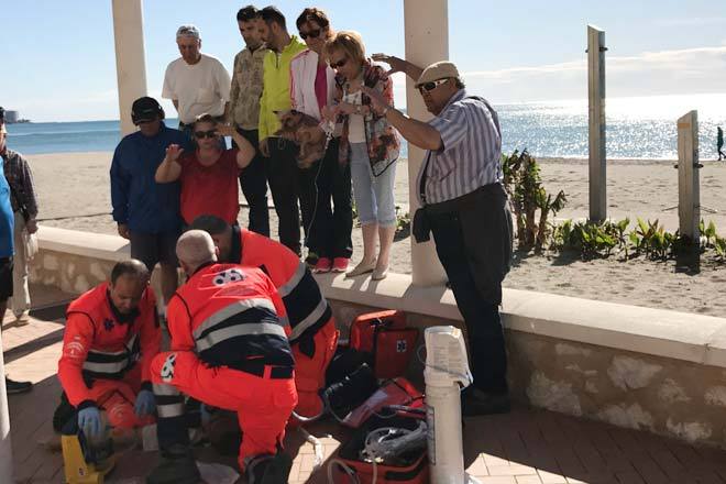 Un gran susto en pleno paseo marítimo de Fuengirola