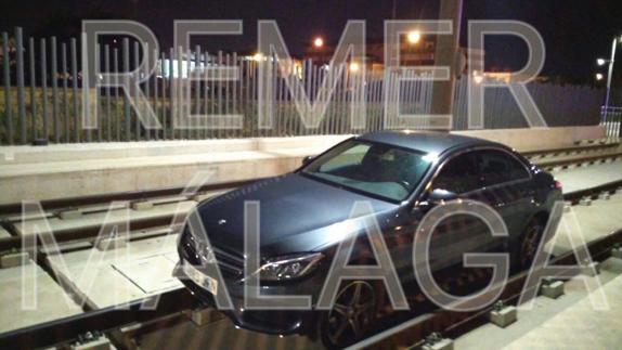 Un conductor con síntomas de embriaguez circula por las vías del metro de Málaga en Teatinos