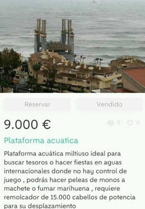 La plataforma, a la venta en Wallapop