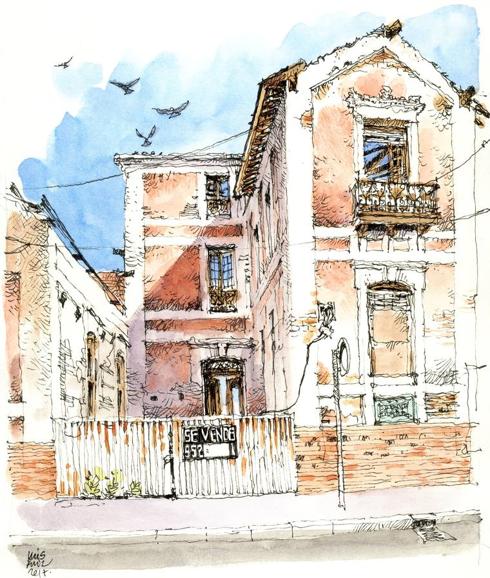 Restos de un naufragio en Villa Fermina, Churriana