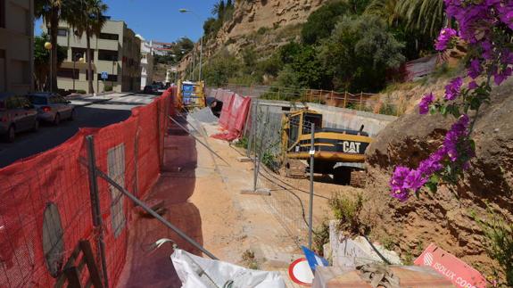 Las obras de la estación depuradora de Nerja, de nuevo en el dique seco