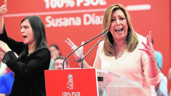 Susana Díaz afirma que no dejará que «nadie arrodille al PSOE»