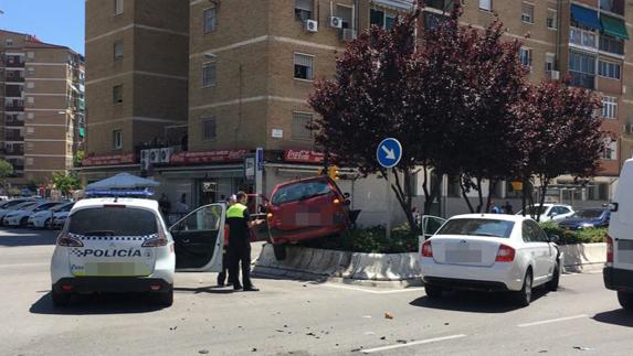 Aparatoso accidente en la Avenida Europa de Málaga capital