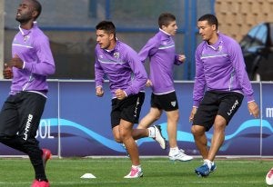 El filial Samu, en la sesión del primer equipo