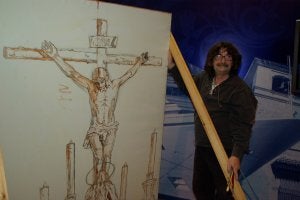 José rando Soto, pintor: «Para pintar el Cristo de Mena en 18 horas me metí mentalmente en una burbuja»