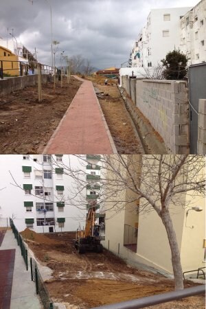 Parques y Jardines lleva a cabo trabajos de mejora en varias zonas de La Granja